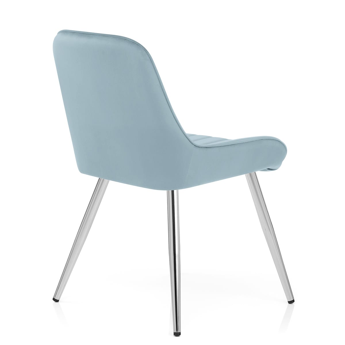 Mustang Chrome Chair Sky Blue Velvet
