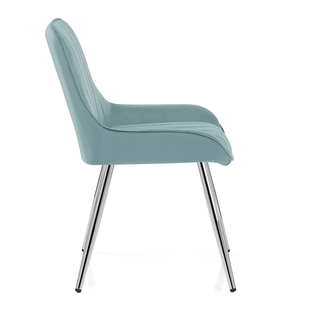 Mustang Chrome Chair Teal Velvet