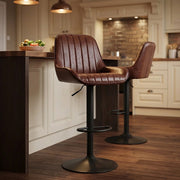Mustang Gas Lift Bar Stool Antique Brown