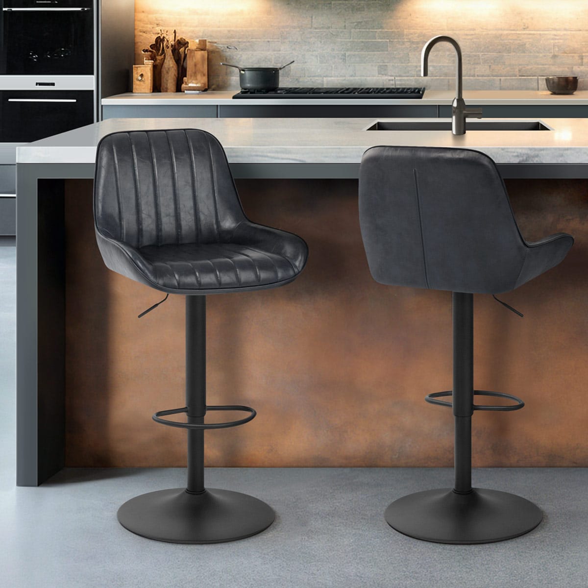 Mustang Gas Lift Bar Stool Antique Slate