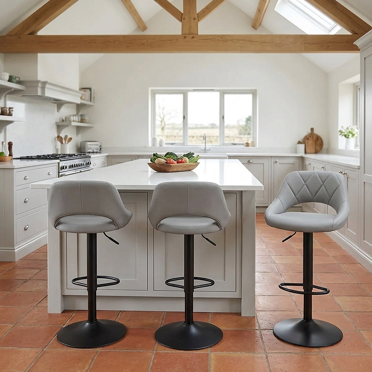 Nadia Bar Stool Grey