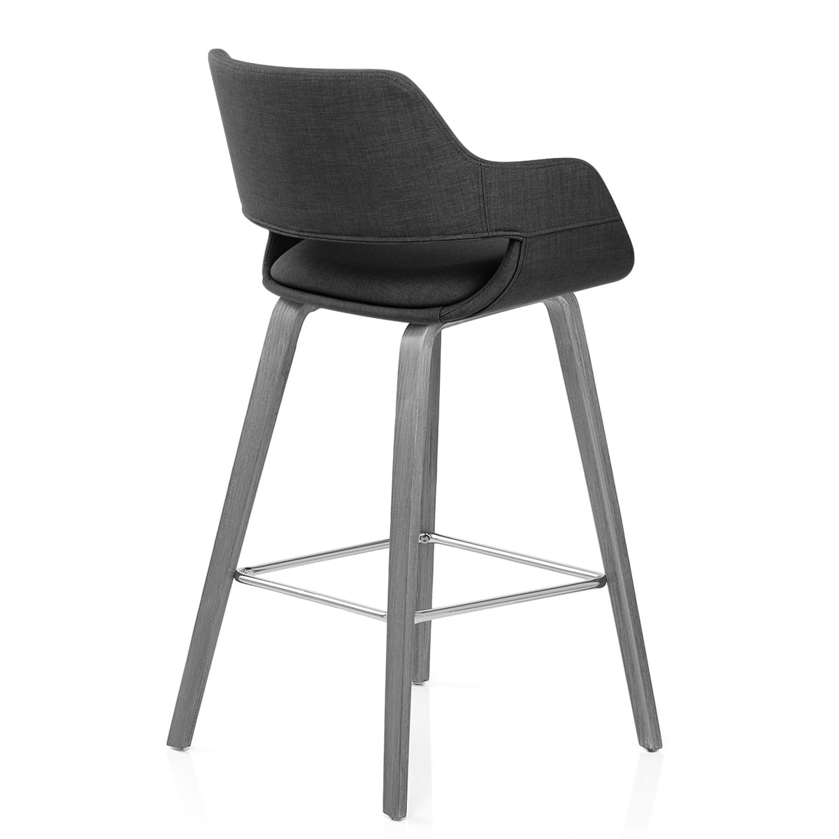 Nappa Bar Stool Charcoal Fabric