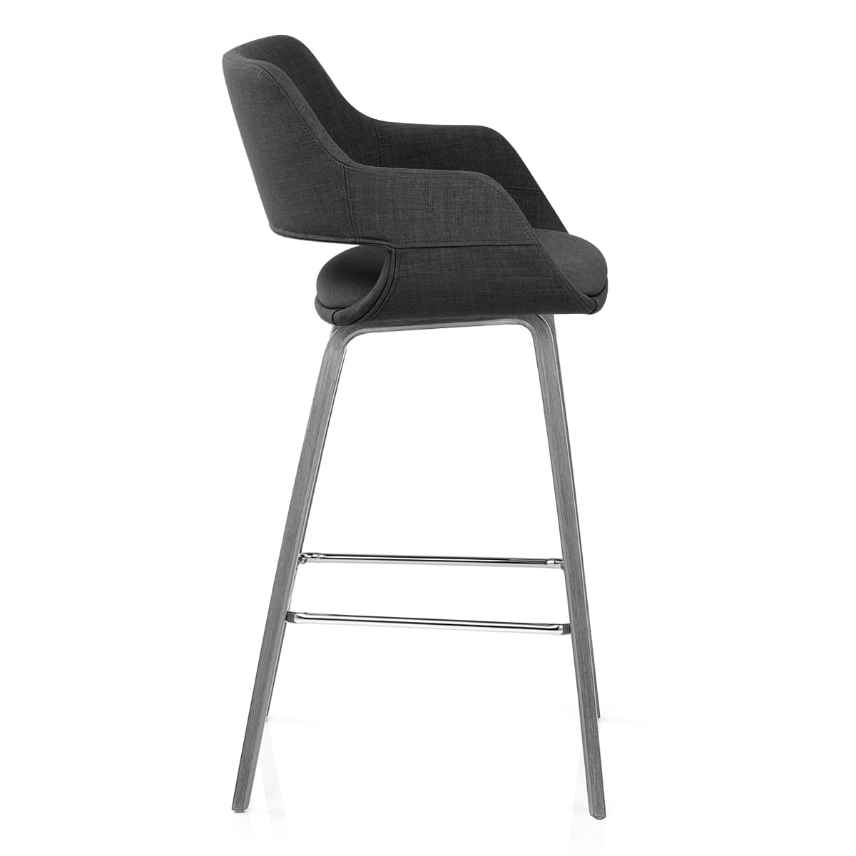 Nappa Bar Stool Charcoal Fabric