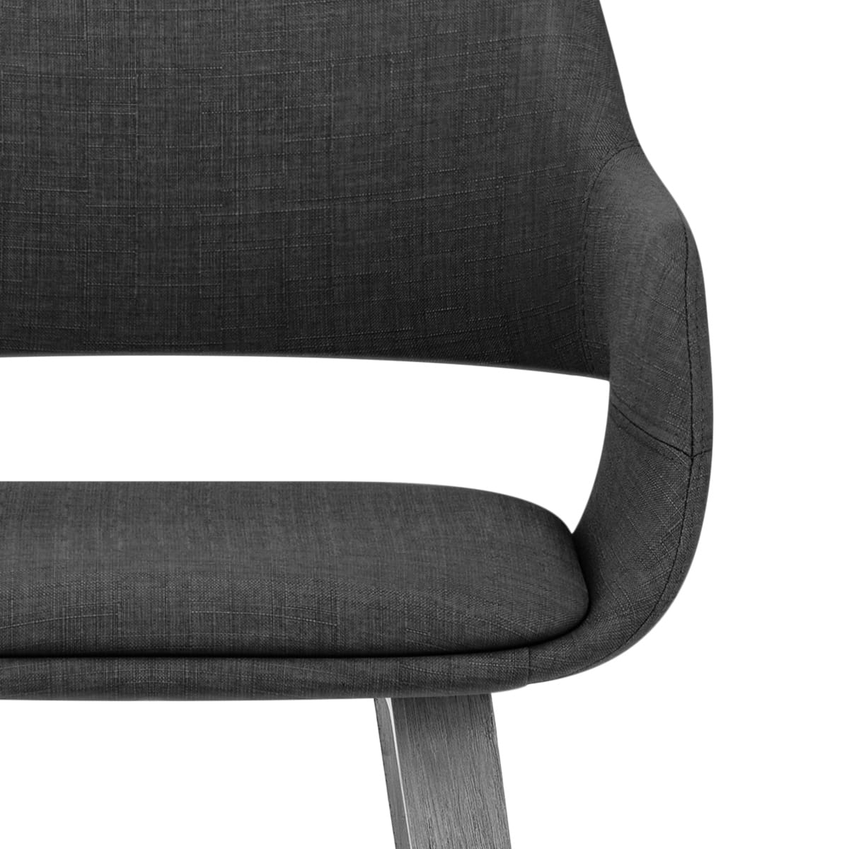 Nappa Bar Stool Charcoal Fabric