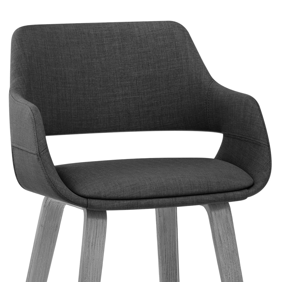 Nappa Bar Stool Charcoal Fabric