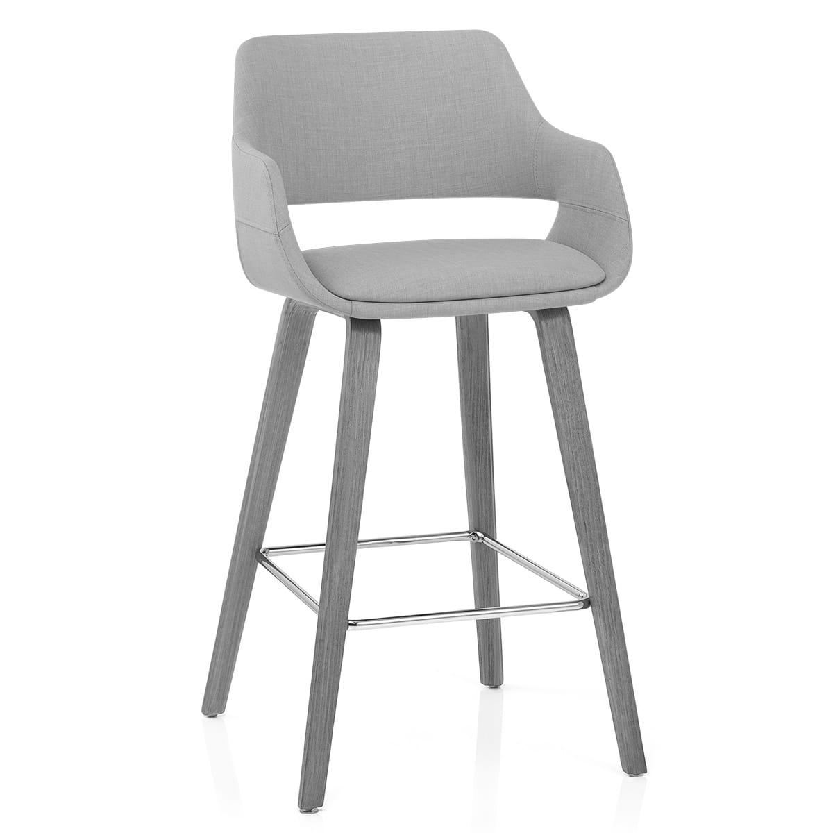 Nappa Bar Stool Grey Fabric