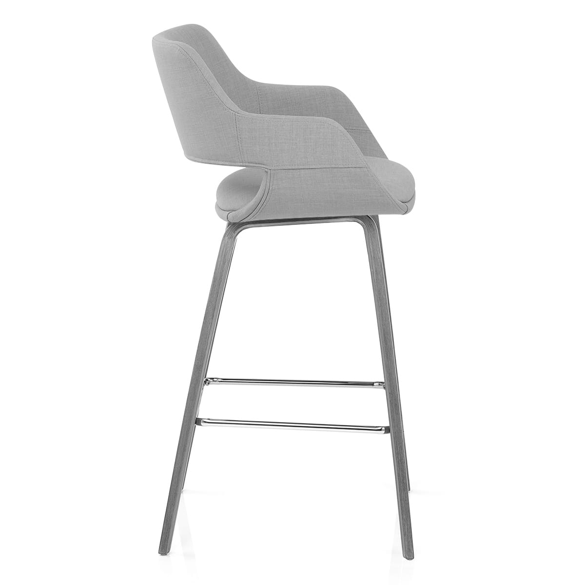 Nappa Bar Stool Grey Fabric