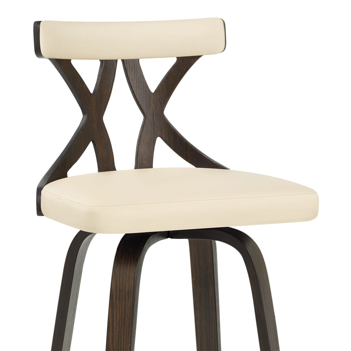 Nash Stool Dark Walnut & Cream