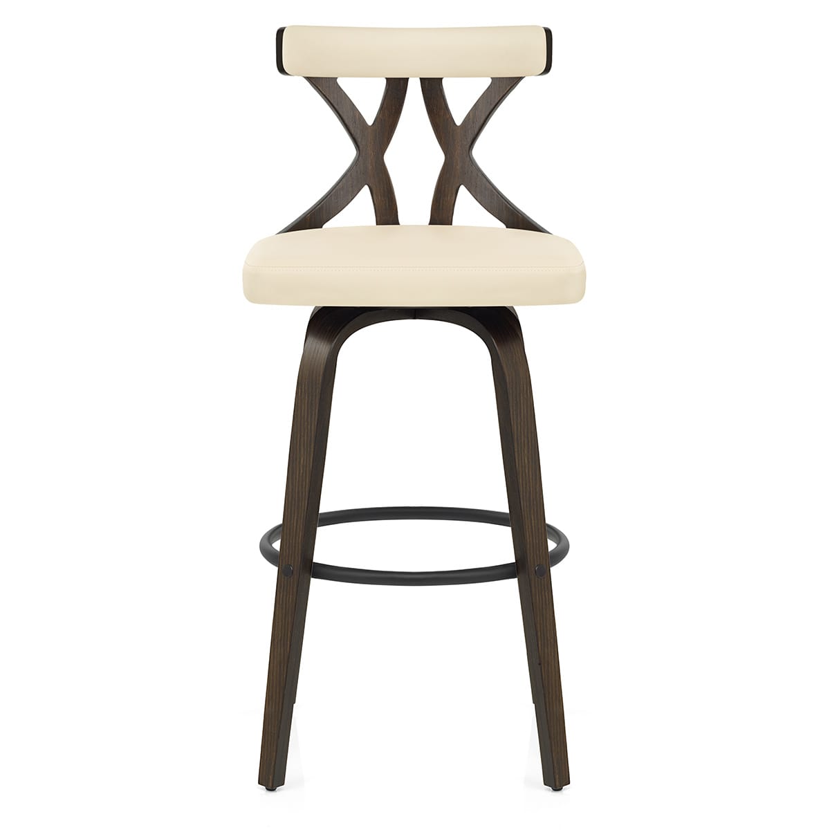 Nash Stool Dark Walnut & Cream
