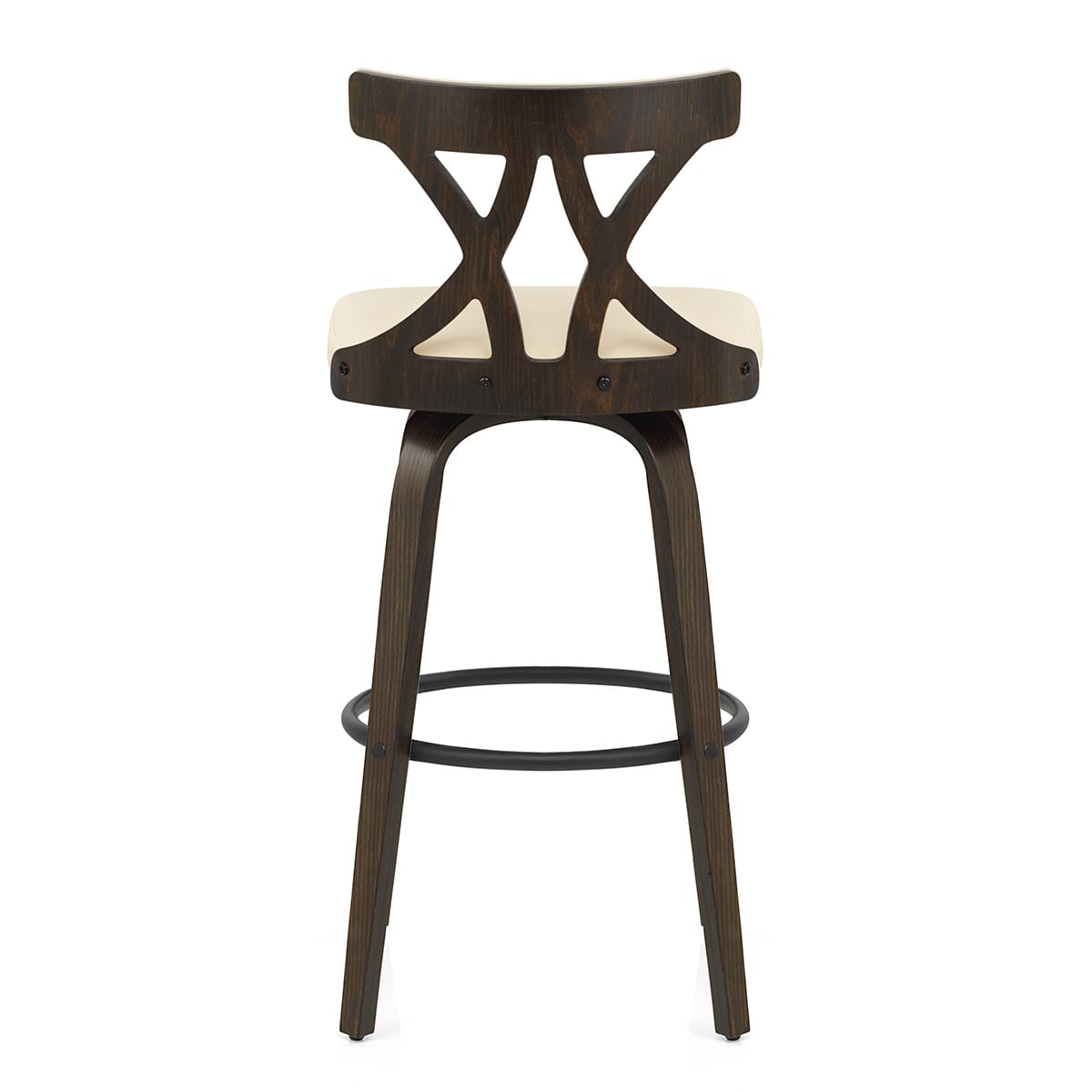 Nash Stool Dark Walnut & Cream