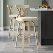 Nash Stool Wood & Cream