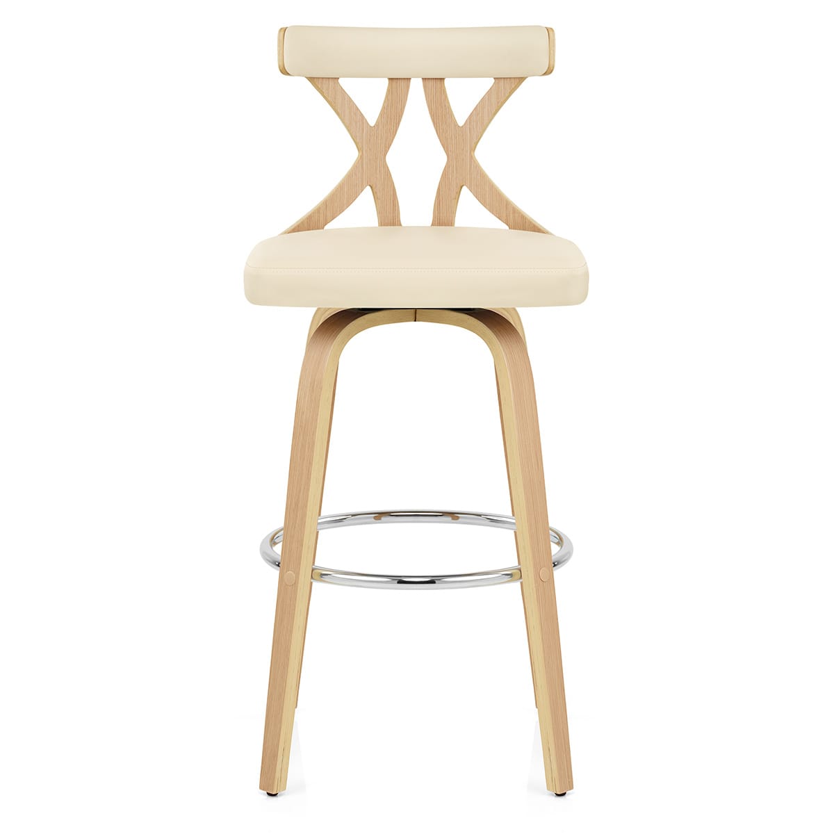 Nash Stool Wood & Cream