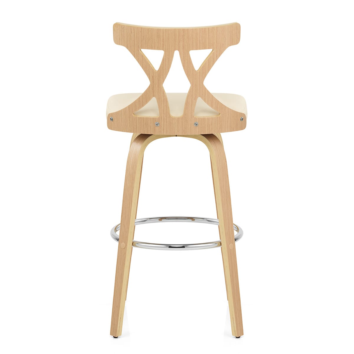 Nash Stool Wood & Cream