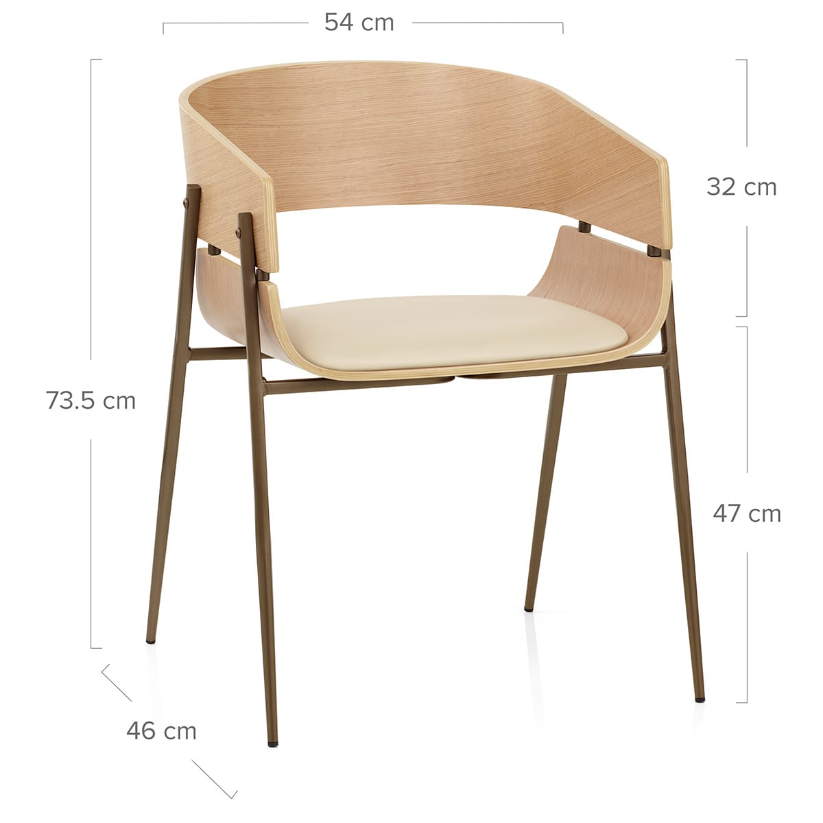 Nevada Oak Chair Cream