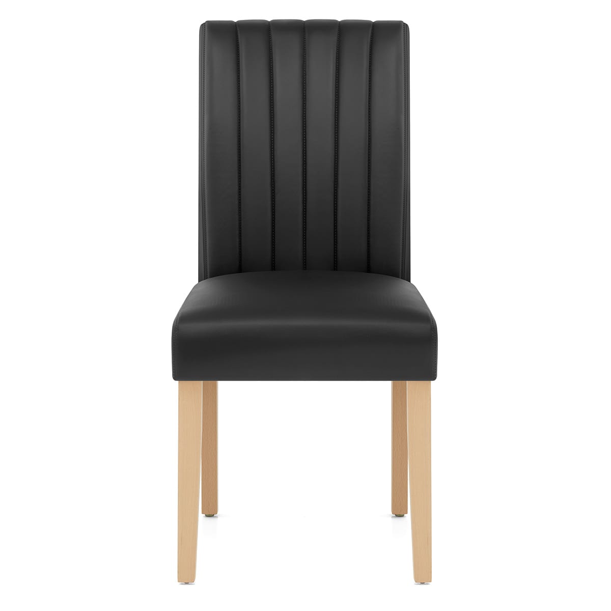 Newbury Real Leather Dining Chair Black