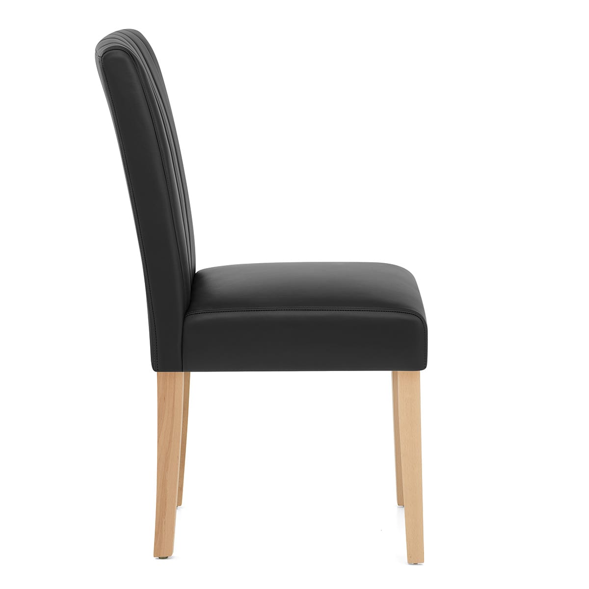Newbury Real Leather Dining Chair Black