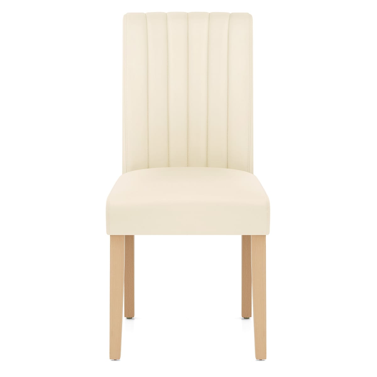 Newbury Real Leather Dining Chair Cream