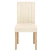 Newbury Real Leather Dining Chair Cream