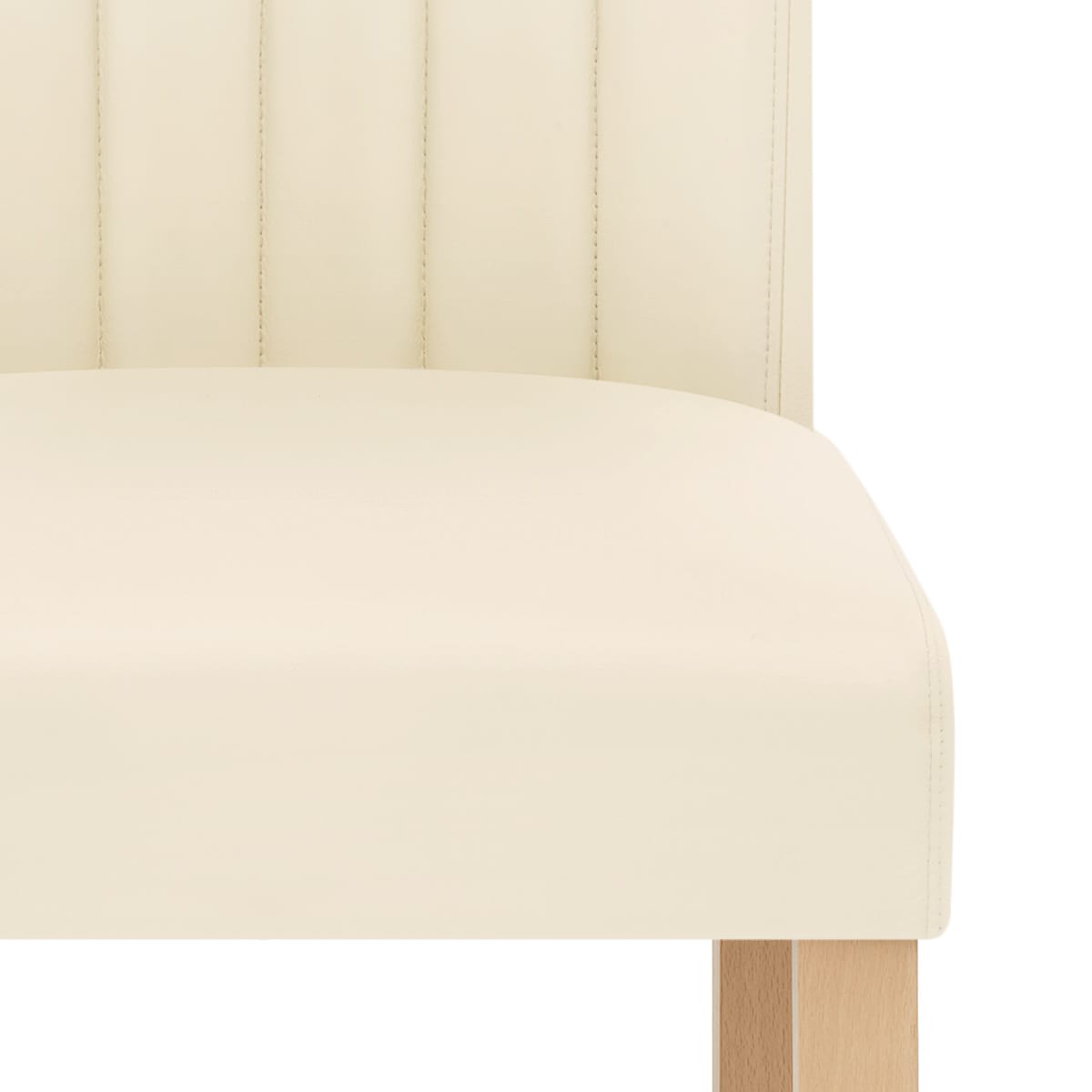 Newbury Real Leather Dining Chair Cream
