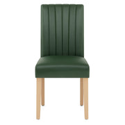 Newbury Real Leather Dining Chair Green