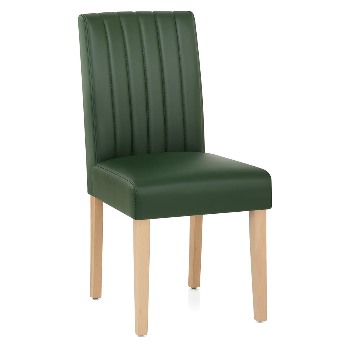 Newbury Real Leather Dining Chair Green