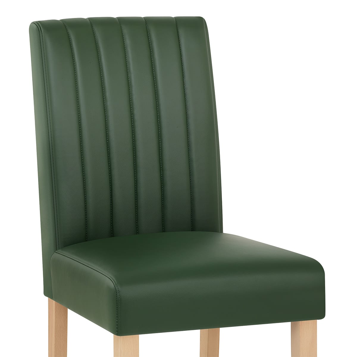 Newbury Real Leather Dining Chair Green
