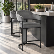 Niagara Bar Stool Grey Velvet