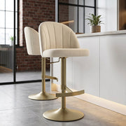 Nicola Bar Stool Cream Velvet