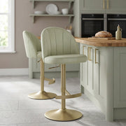 Nicola Bar Stool Green Velvet