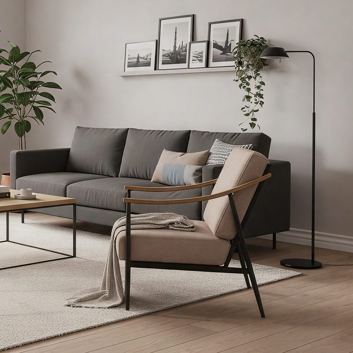 Nook Chair Tweed Fabric