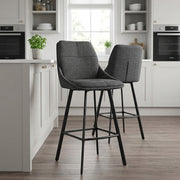 Nova Bar Stool Charcoal Fabric