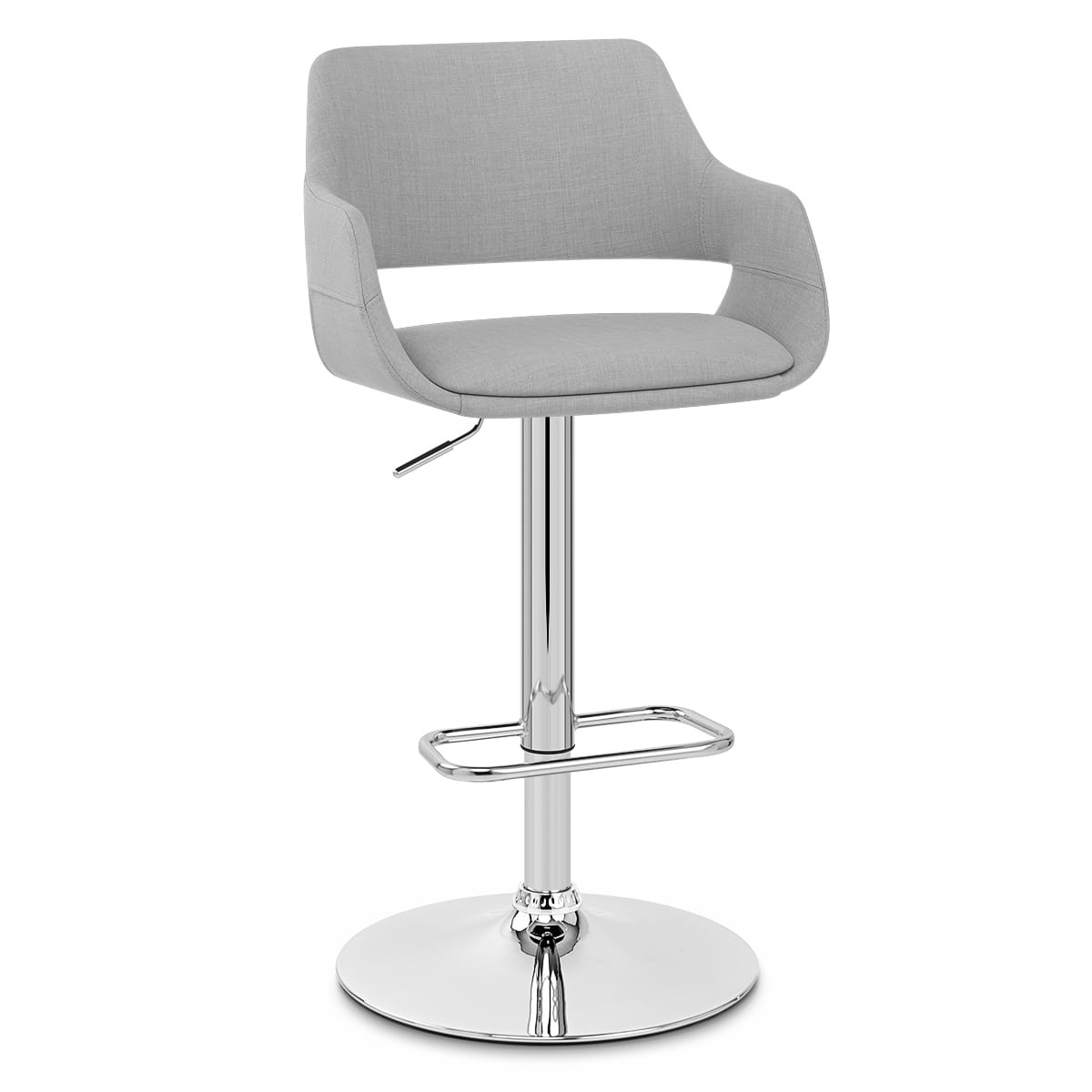 Nuevo Bar Stool Grey Fabric