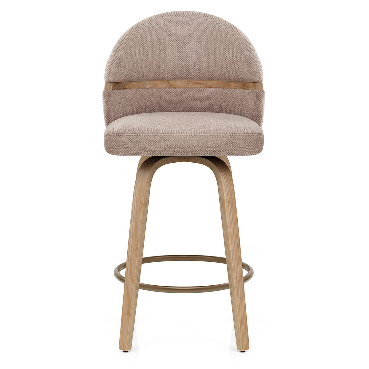 Odessa Oak Bar Stool Brown Fabric