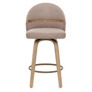 Odessa Oak Bar Stool Brown Fabric