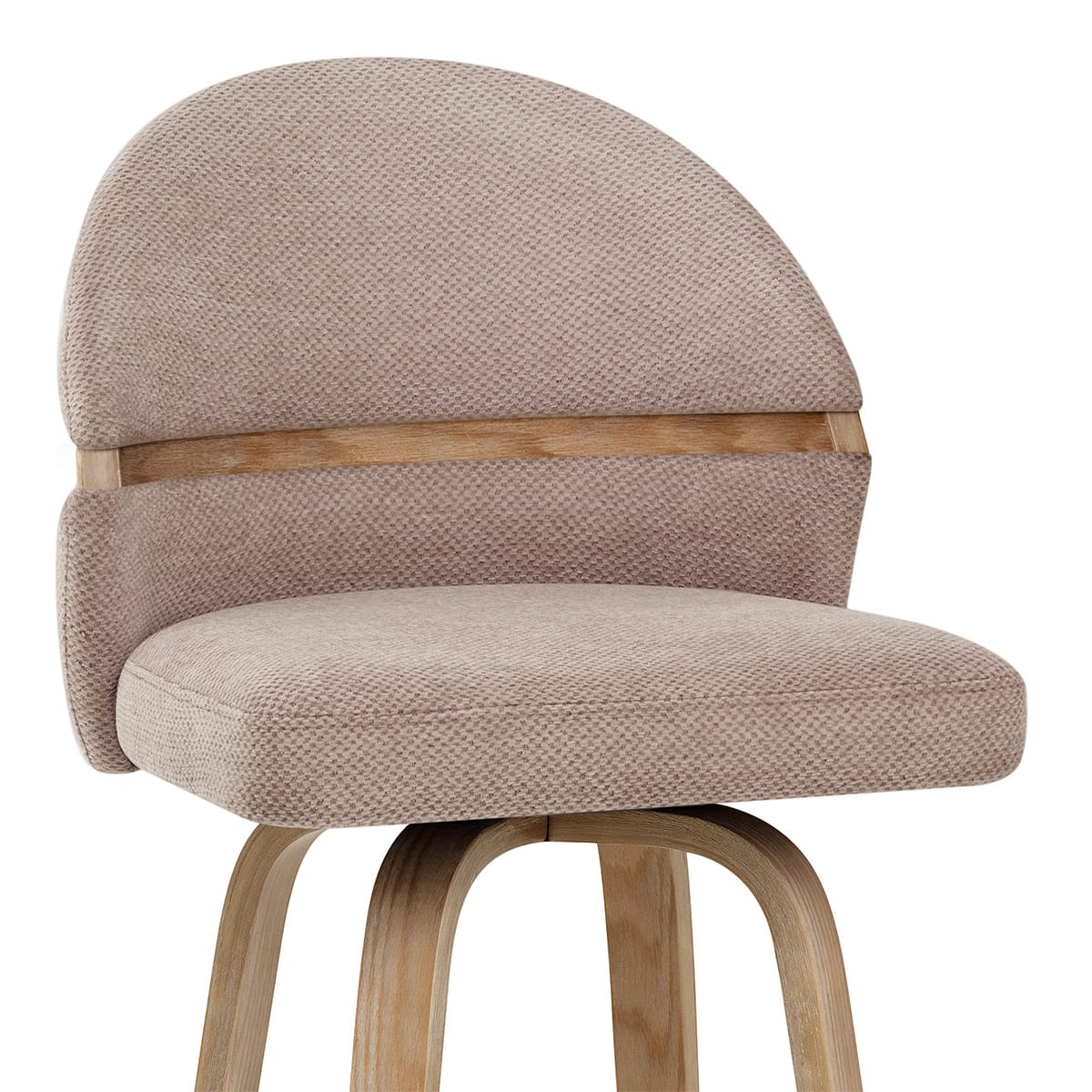 Odessa Oak Bar Stool Brown Fabric