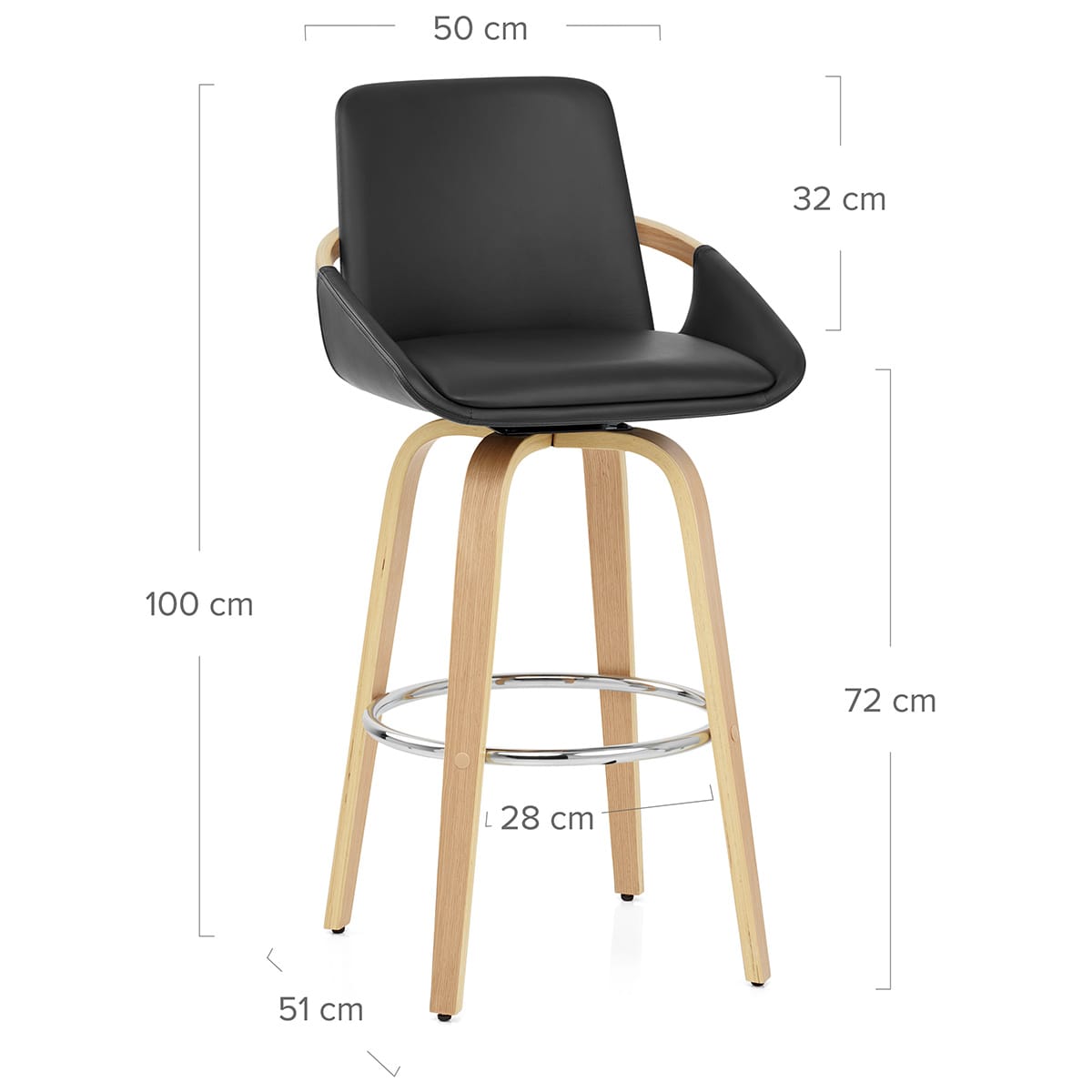 Ohio Bar Stool Black