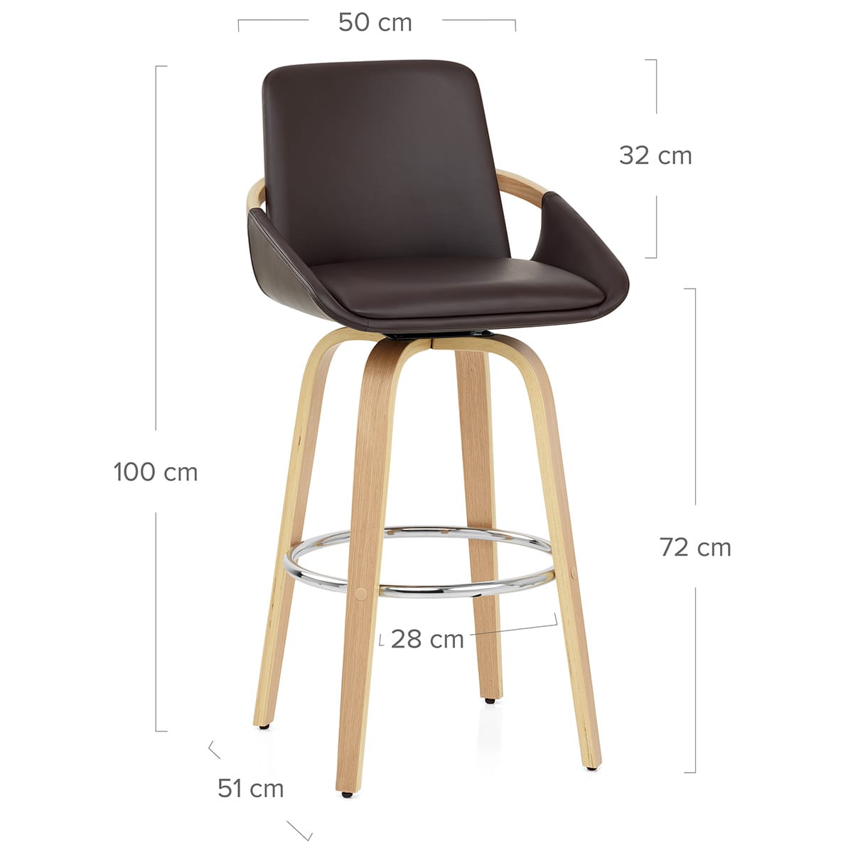Ohio Bar Stool Brown