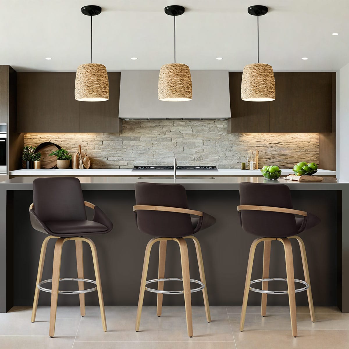 Ohio Bar Stool Brown