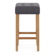 Oliver Oak Stool Charcoal Fabric