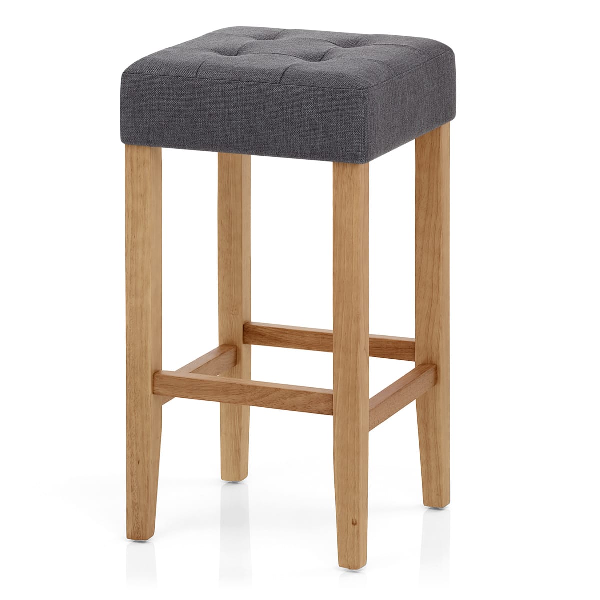 Oliver Oak Stool Charcoal Fabric