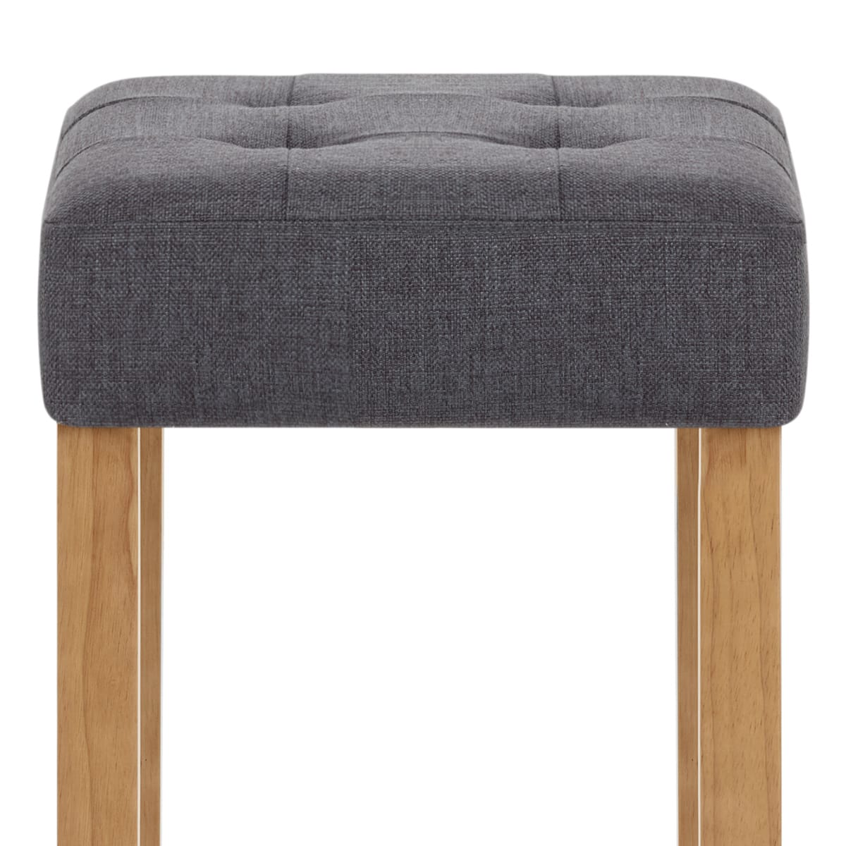 Oliver Oak Stool Charcoal Fabric