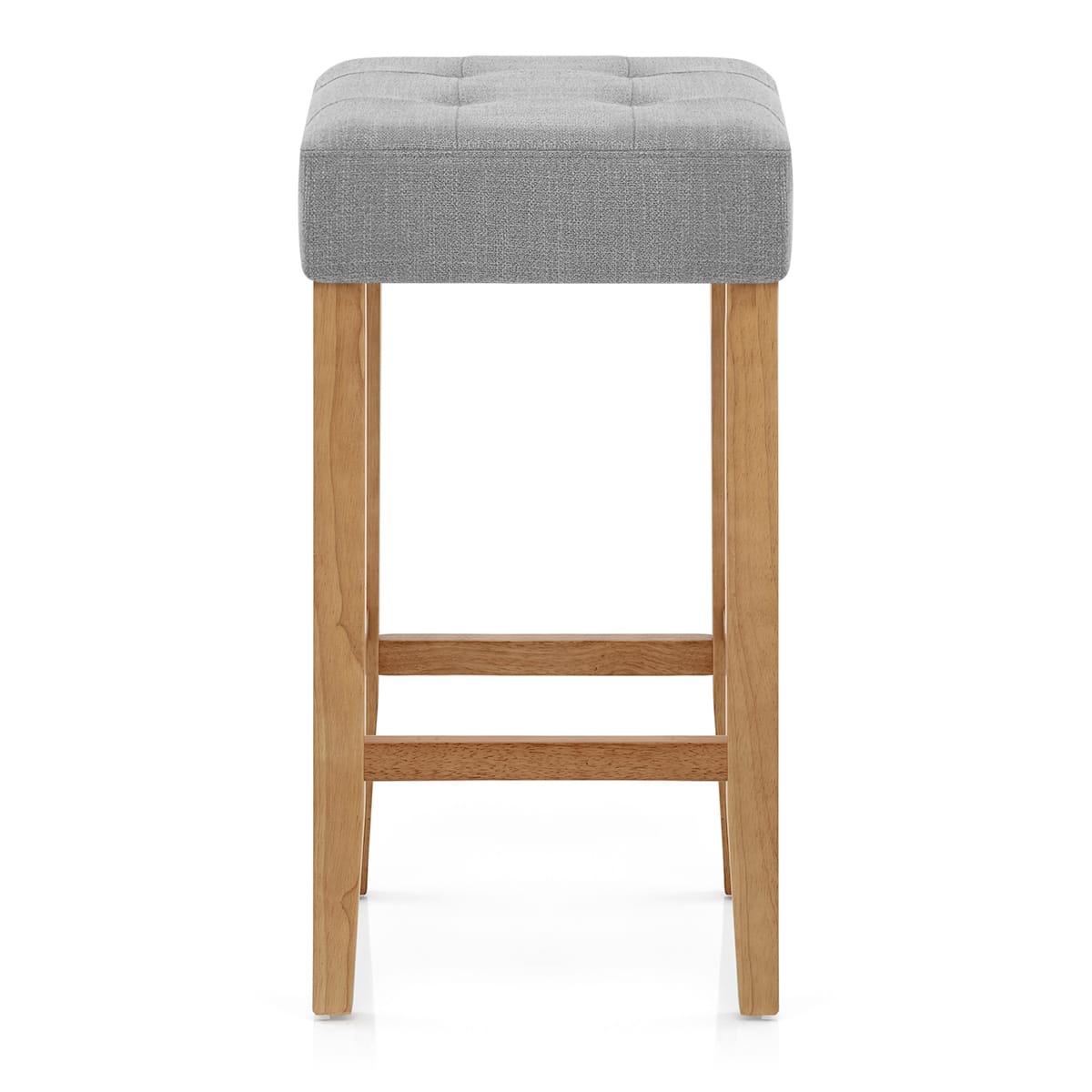 Oliver Oak Stool Grey Fabric