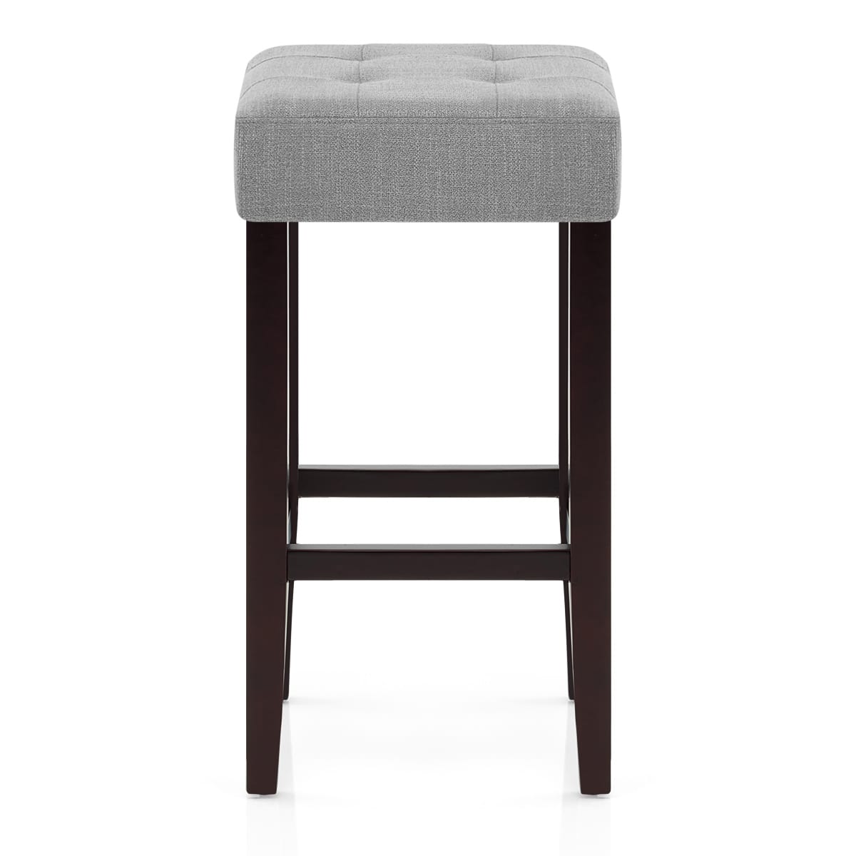 Oliver Wenge Stool Grey Fabric