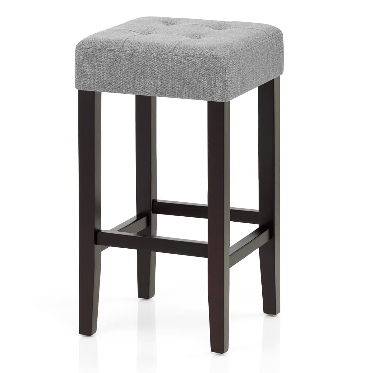 Oliver Wenge Stool Grey Fabric