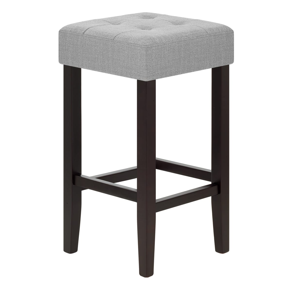Oliver Wenge Stool Grey Fabric
