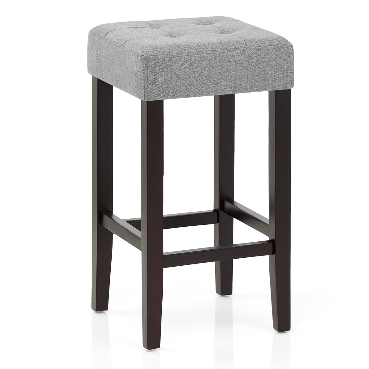Oliver Wenge Stool Grey Fabric