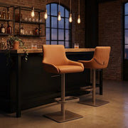 Olivia Bronze Bar Stool Tan