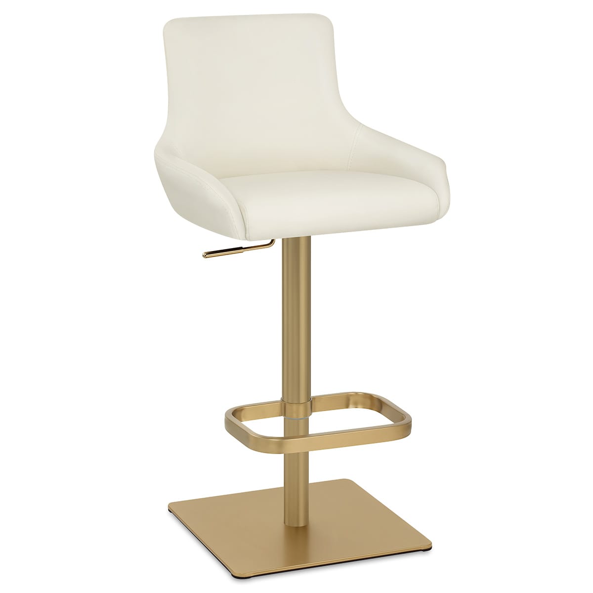 Olivia Gold Bar Stool Ivory