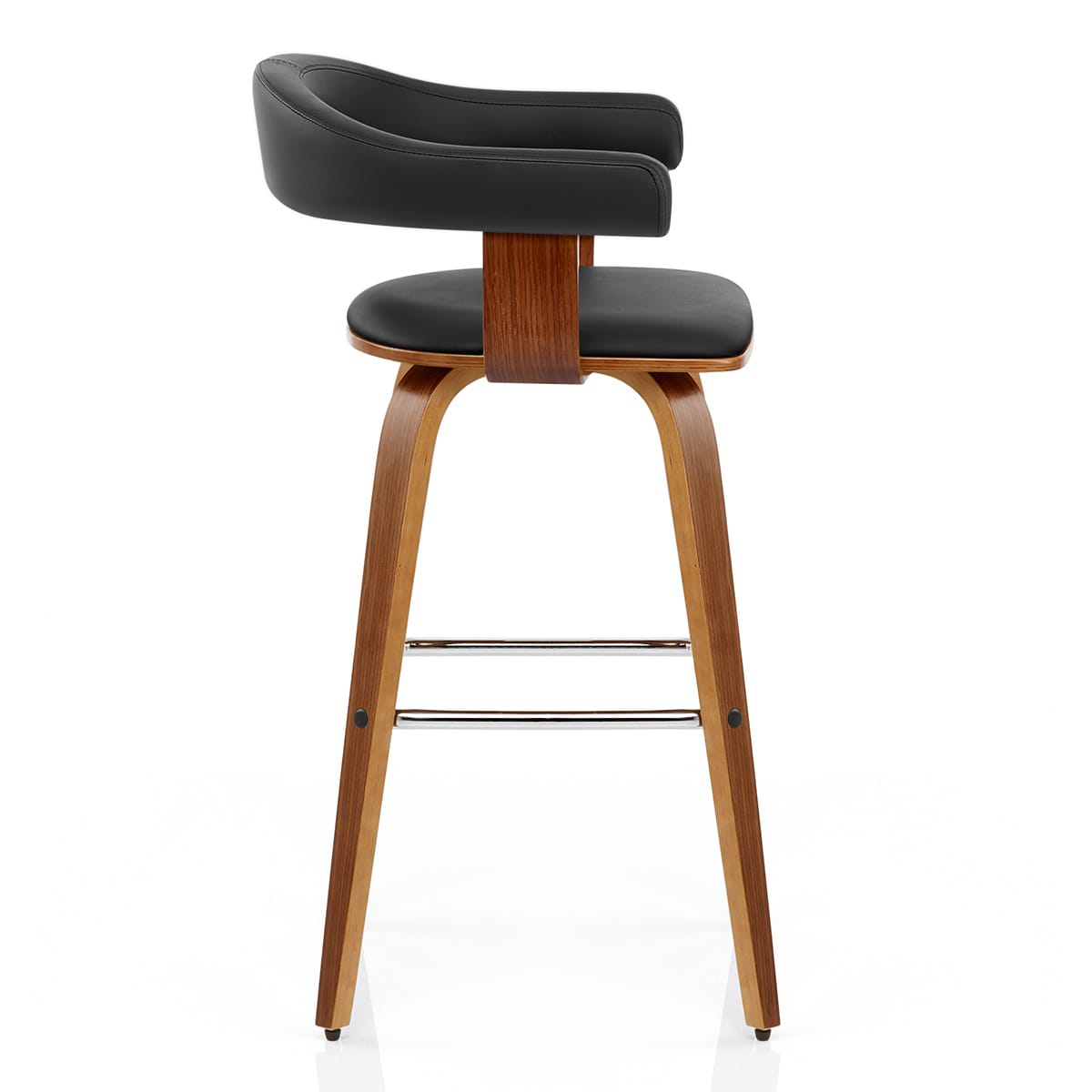 Ontario Walnut Bar Stool Black