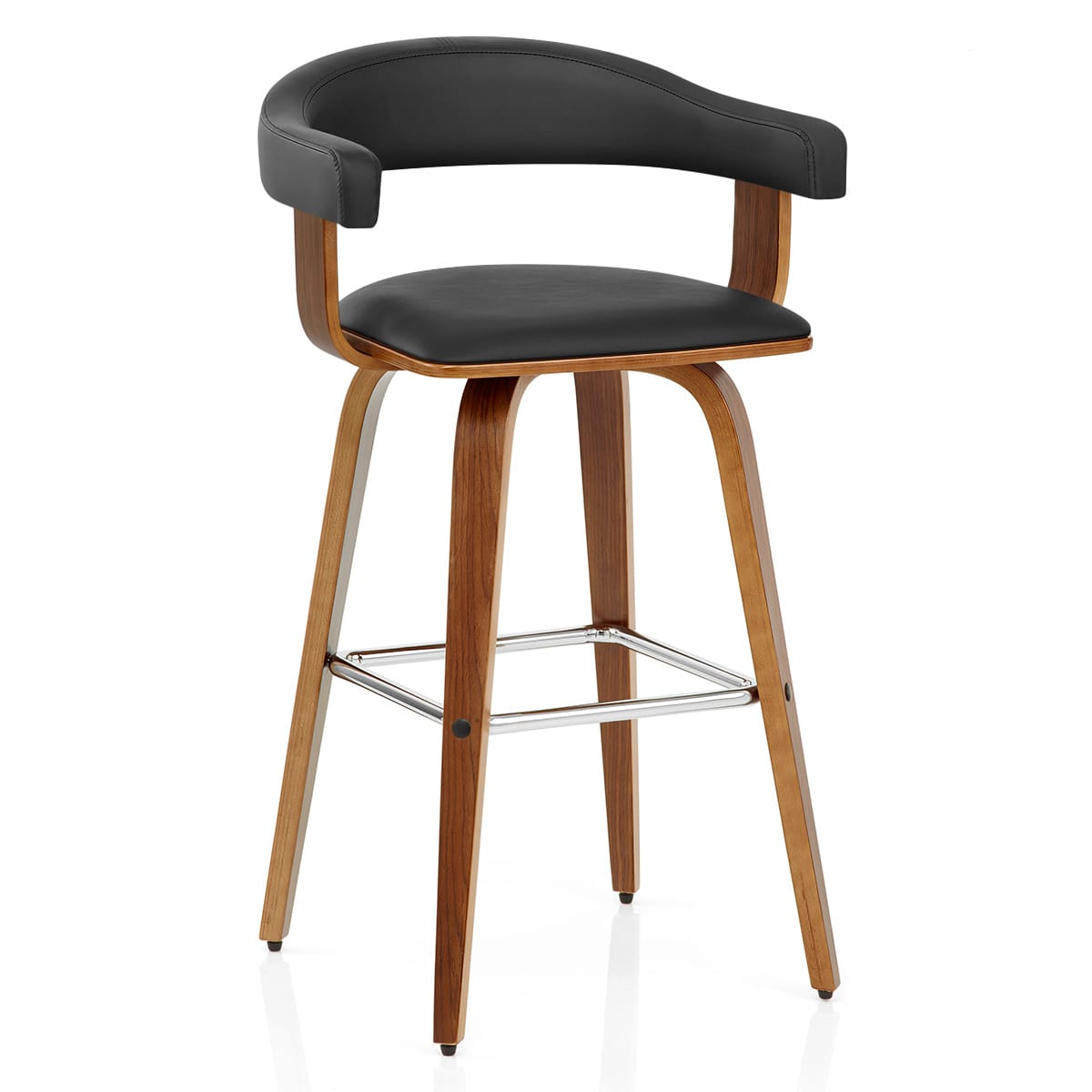 Ontario Walnut Bar Stool Black